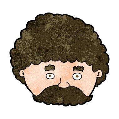 Çizgi filmdeki bıyıklı adam.