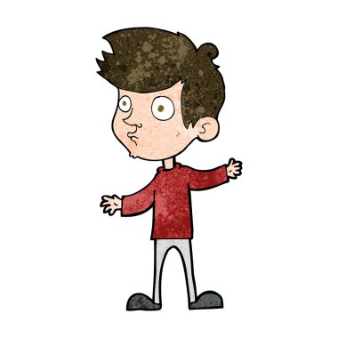 karikatür meraklı çocuk