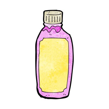 karikatür pembe içki şişesi