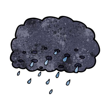 karikatür yağmur bulutu