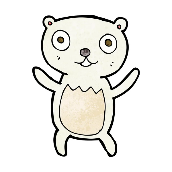 Dibujos animados oso polar cachorro — Vector de stock