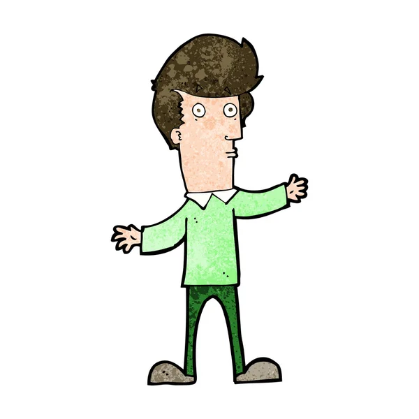 Cartoon geschrokken man — Stockvector