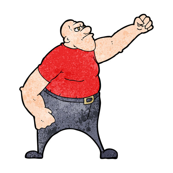 cartoon angry man