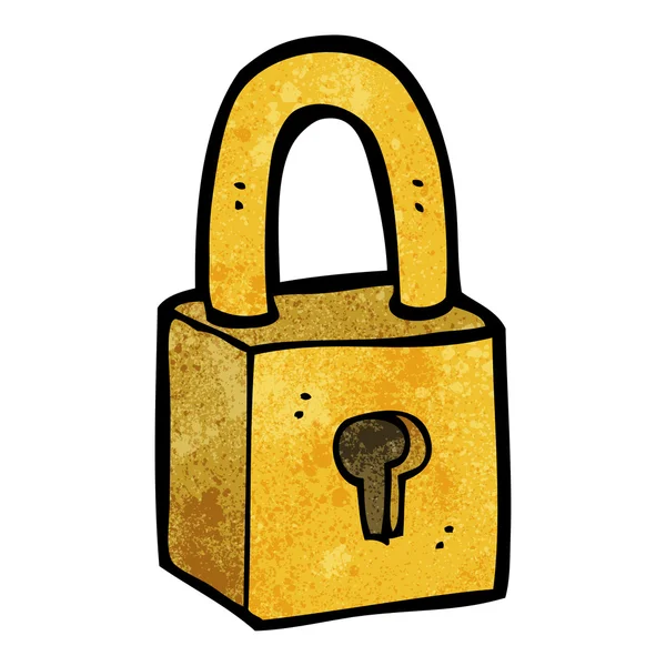 Cartoon padlock — Stock Vector