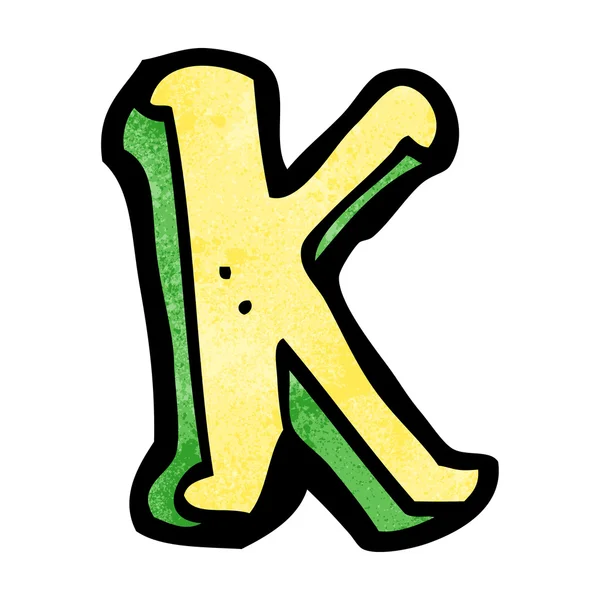 Lettre de dessin animé k — Image vectorielle