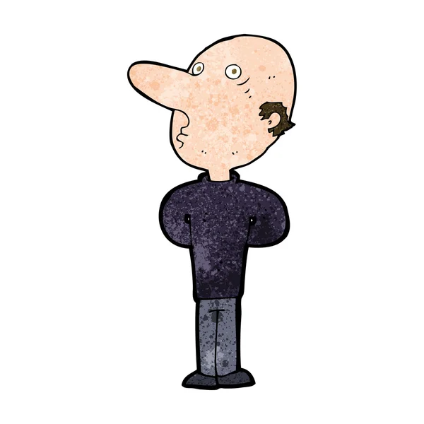 Cartoon balding man — Stock Vector