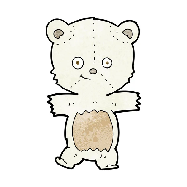 Lindo oso polar de dibujos animados — Vector de stock