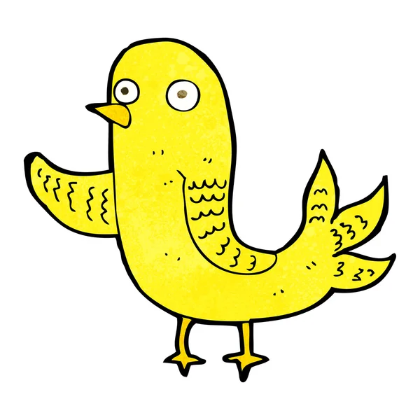 Cartoon waving bird — Stock Vector