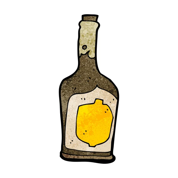 Botella de ron de dibujos animados — Vector de stock