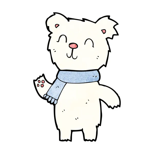 Dibujos animados lindo oso polar cachorro — Vector de stock