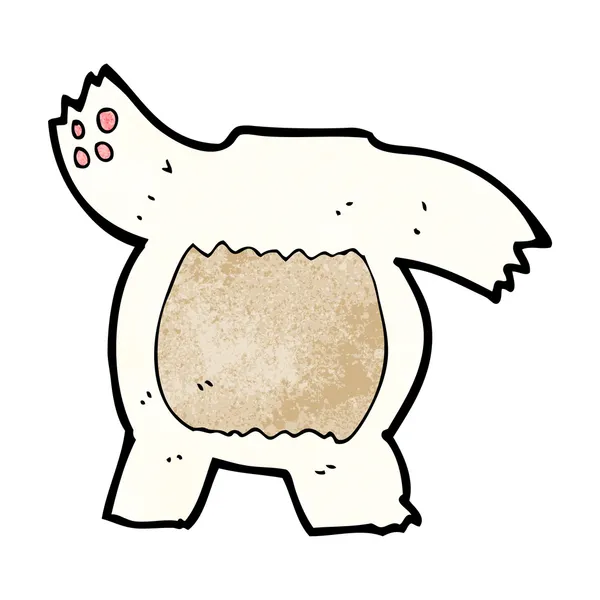 Dibujos animados cuerpo oso polar (mezclar y combinar o añadir fotos propias ) — Vector de stock