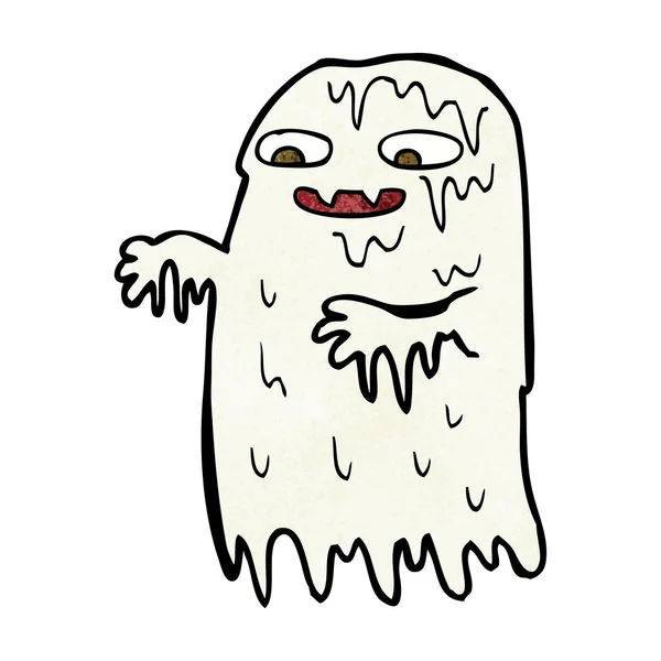 Dibujos animados fantasma mugriento burdo — Vector de stock