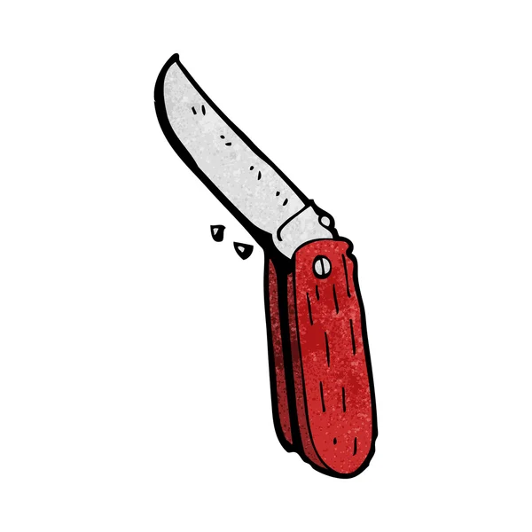 Coltello pieghevole Cartoon — Vettoriale Stock