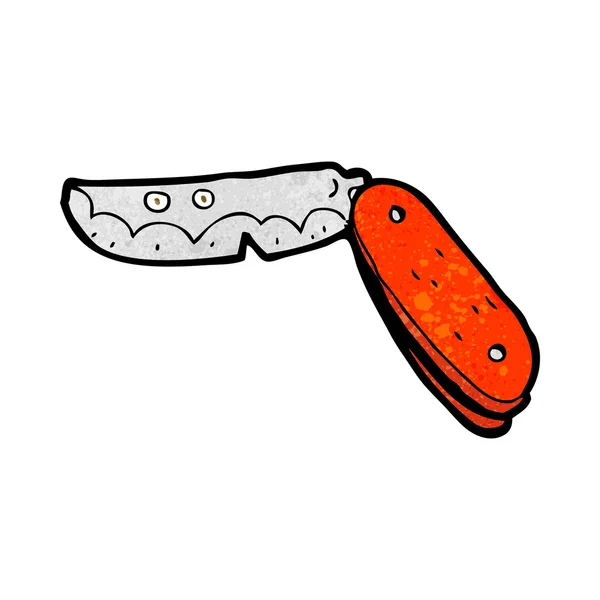 Αναδιπλούμενο μαχαίρι κινούμενα σχέδια — Διανυσματικό Αρχείο