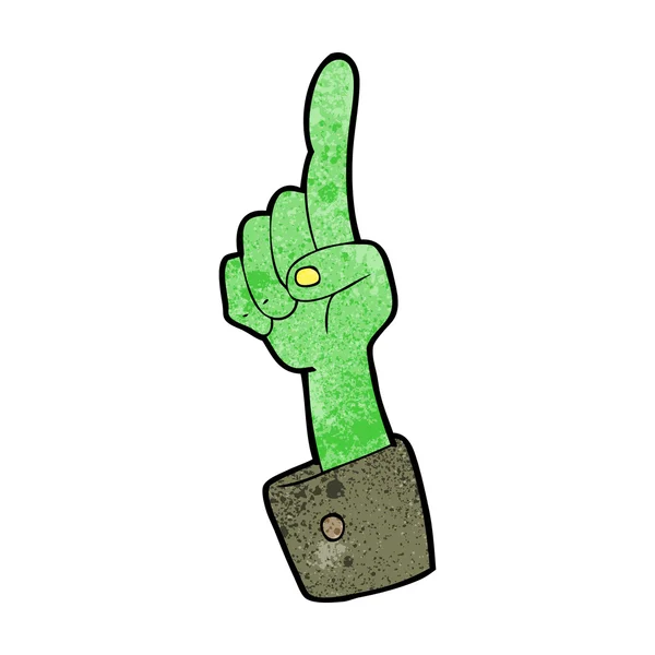 Karikatur zeigt Zombie-Hand — Stockvektor