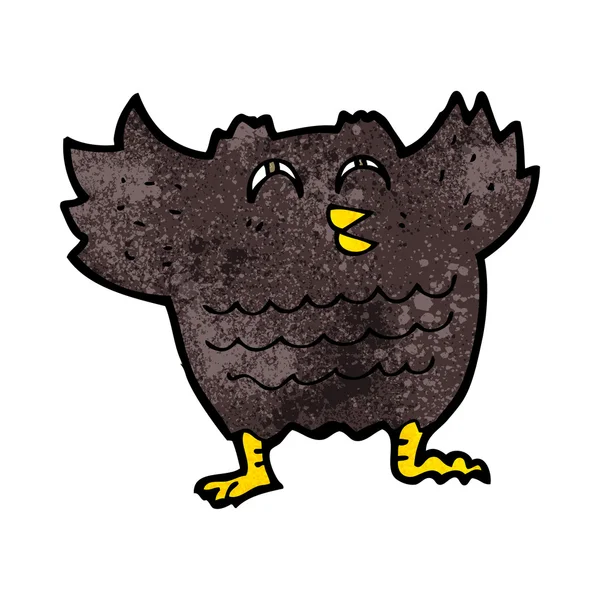 Cartoon zwarte vogel — Stockvector