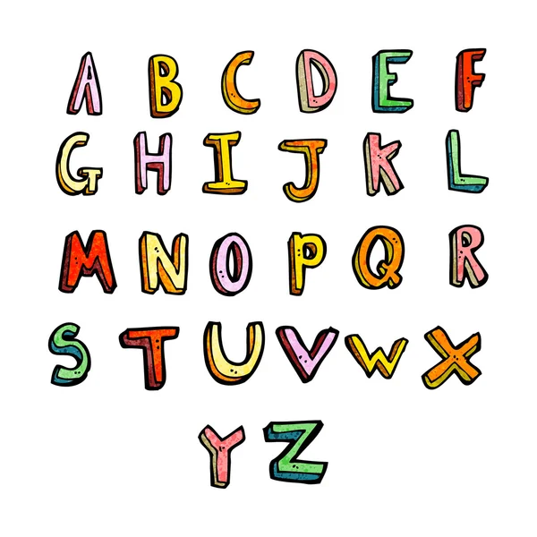 Alphabet de bande dessinée — Image vectorielle