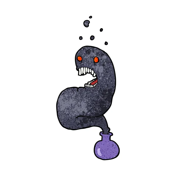 Dessin animé halloween fantôme en bouteille — Image vectorielle