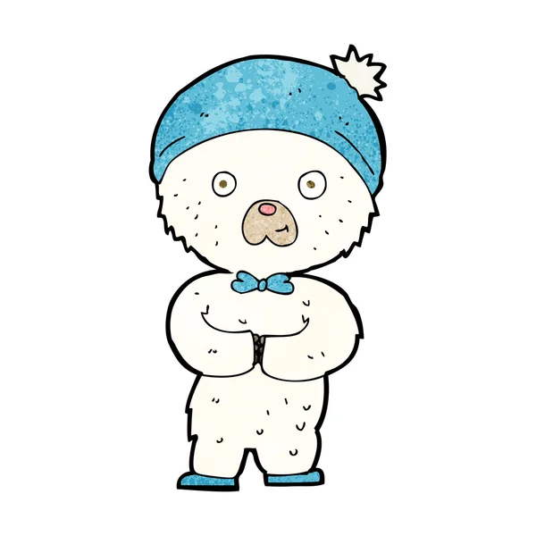 Dessin animé petit ours polaire — Image vectorielle