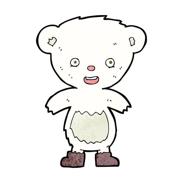 Cartoon polar beer cub — Stockvector