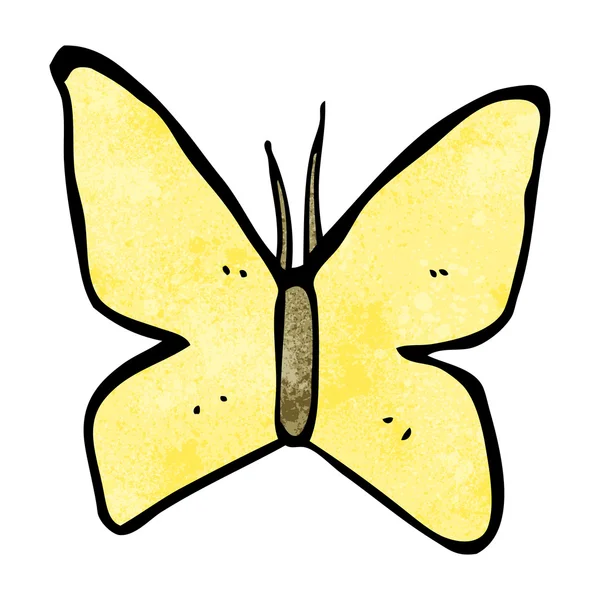 Signatura mariposa de dibujos animados — Vector de stock