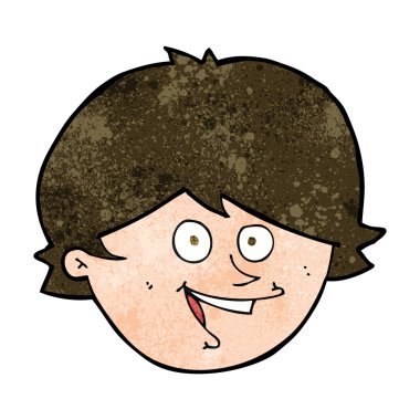 çizgi film mutlu çocuk yüzü