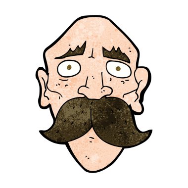 karikatür üzgün yaşlı adam