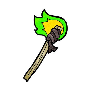 karikatür yanan meşale