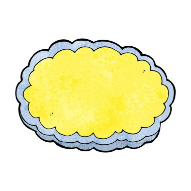 Dekoratif çizgi film bulut