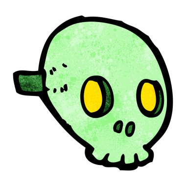 karikatür kafatası maskesi