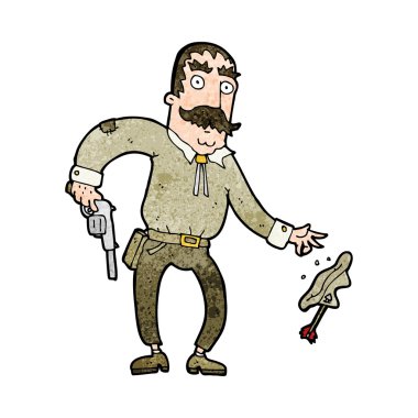 Vahşi batı kovboyu çizgi filmi.