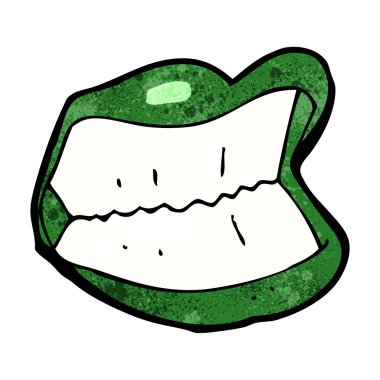 Cadılar Bayramı ağzı sırıtarak karikatür