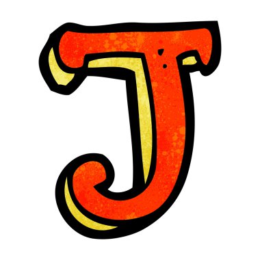 karikatür harf j