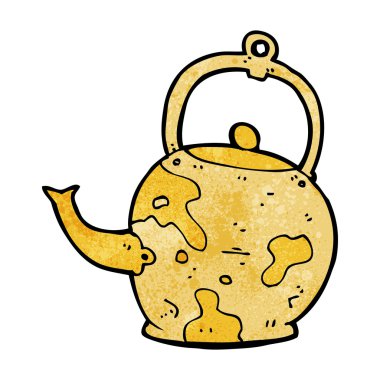 karikatür eski çaydanlık