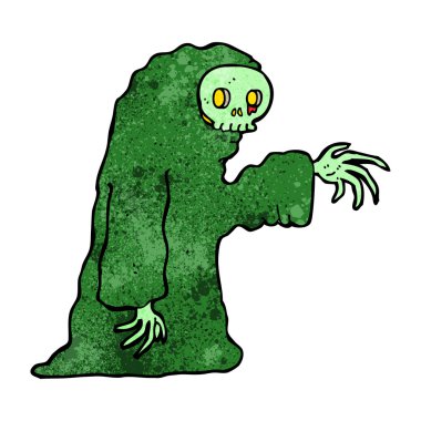 Çizgi film, ürkütücü cadılar bayramı kostümü.