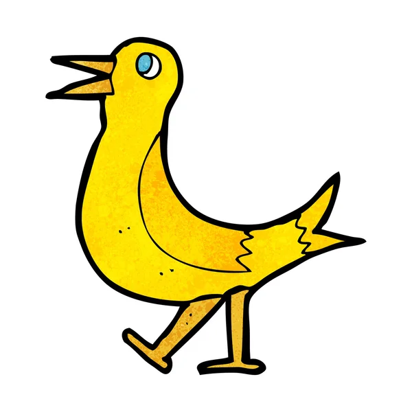 Dibujos animados caminar pájaro — Vector de stock