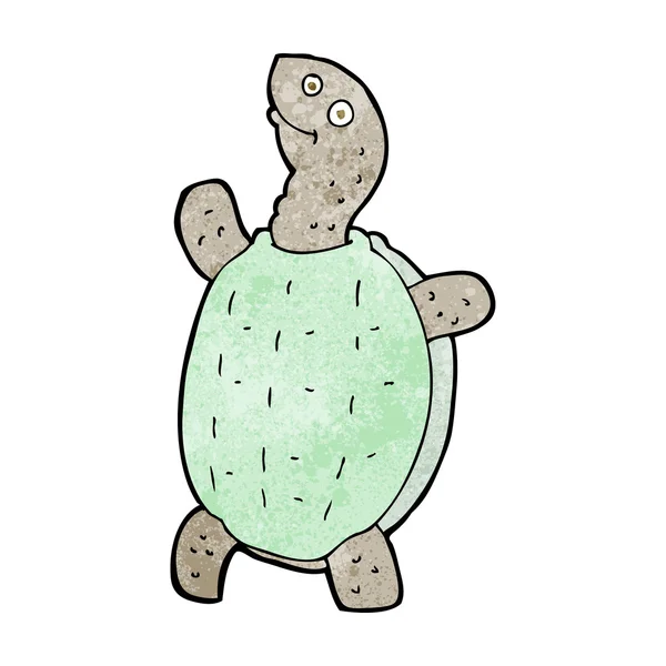 Dessin animé tortue heureuse — Image vectorielle