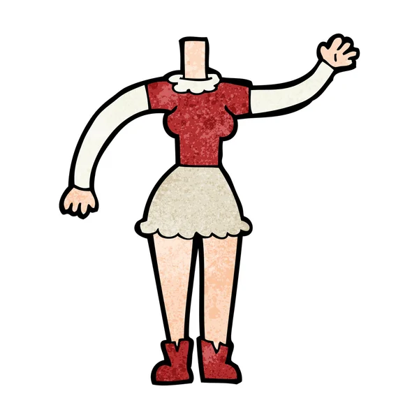 Cuerpo femenino de dibujos animados (añadir fotos o mezclar y emparejar dibujos animados ) — Vector de stock