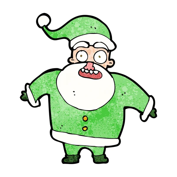 Desenho animado chocado santa claus — Vetor de Stock