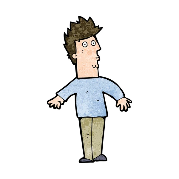 Cartoon verrast man — Stockvector