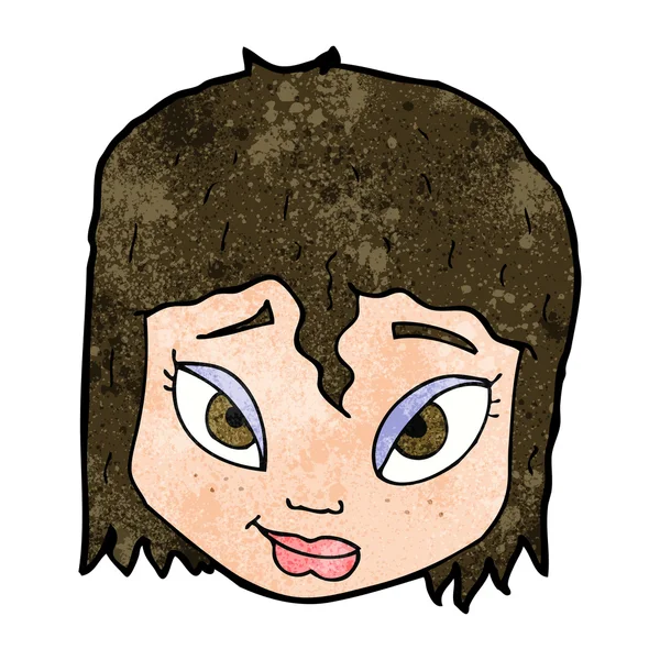 Карикатурное женское лицо — стоковый вектор