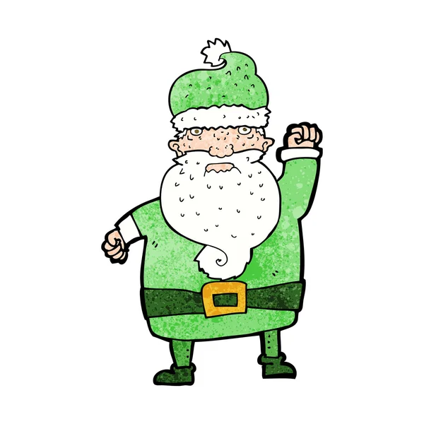 Karikatura naštvaný Santa Claus — Stockový vektor