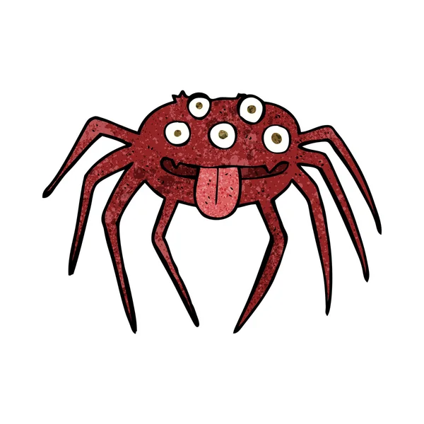 Dibujos animados araña bruta halloween — Vector de stock