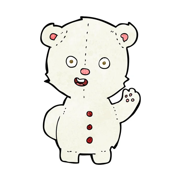 Lindo oso polar de dibujos animados — Archivo Imágenes Vectoriales