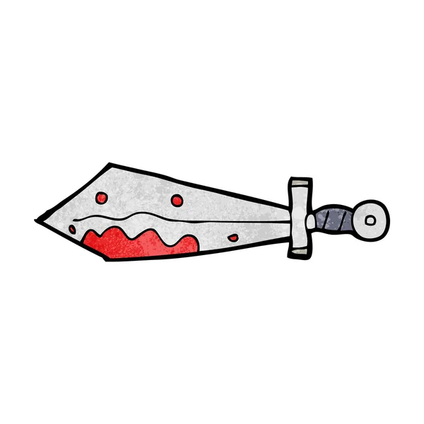 Rajzfilm véres kardot — Stock Vector