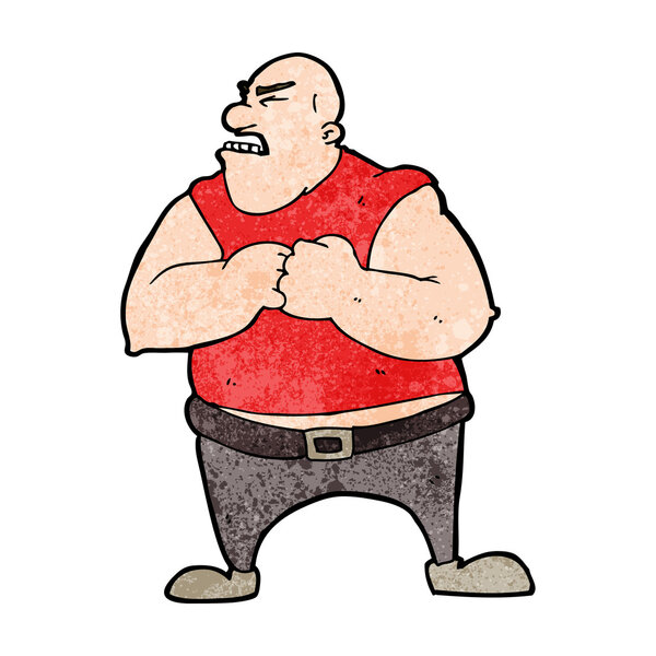 cartoon violent man