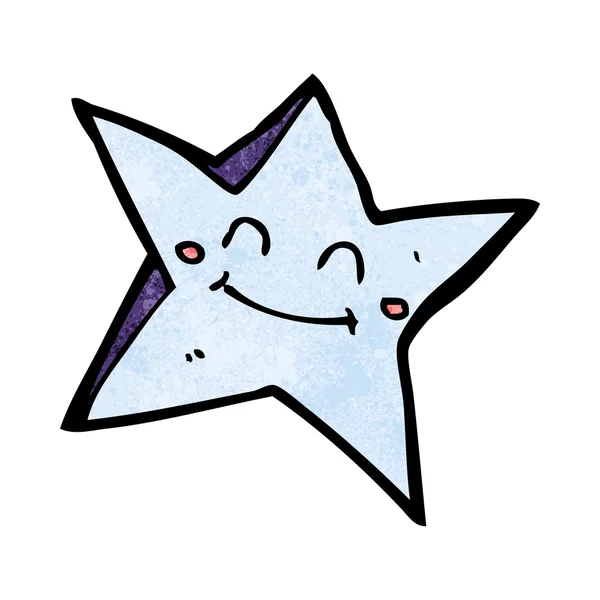 Dibujos animados personaje estrella feliz — Vector de stock