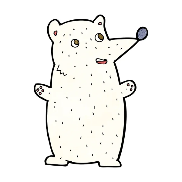 Смешной мультяшный белый медведь — стоковый вектор