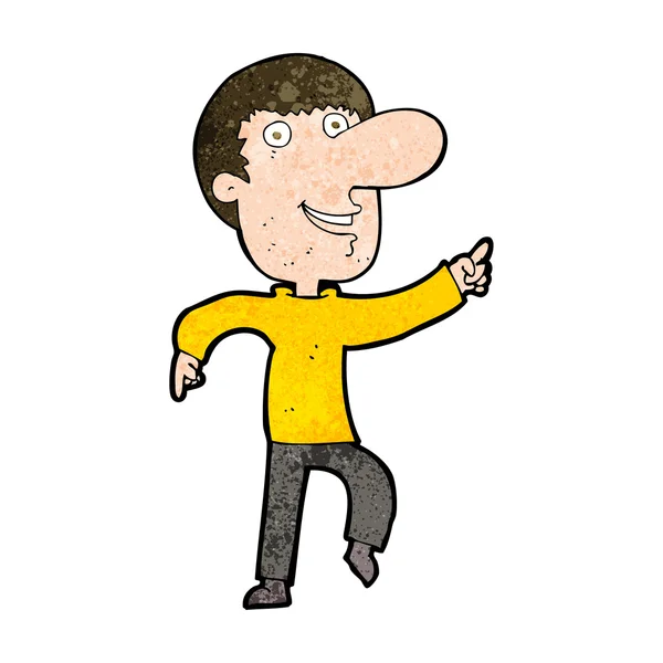 Kreslený šťastný muž tanec — Stockový vektor