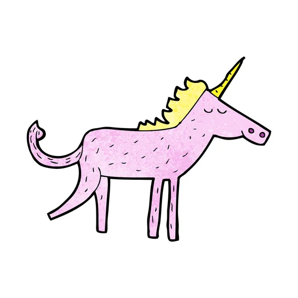 Kartun unicorn - Stok Vektor